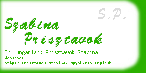 szabina prisztavok business card